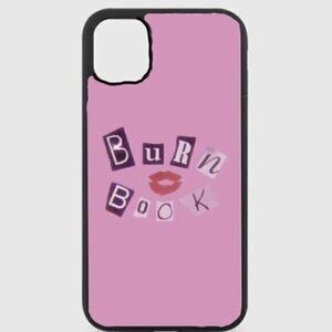 pink mean girls burn book phone case